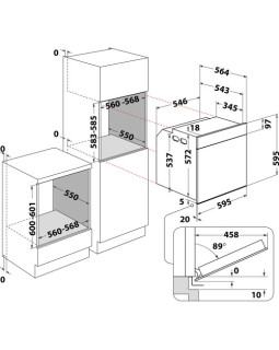 Ahi whirlpool, 73 l, a+, püro- ja hüdrolüüspuhastus, must-foto4